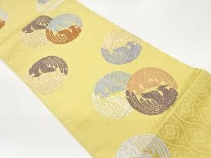 唐織向かい鳳凰丸文模様織出し袋帯